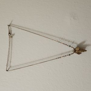 9 inch Gold leaf necklace